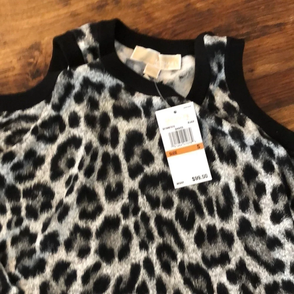 Michael Kors Cold Shoulder Top | Animal Print